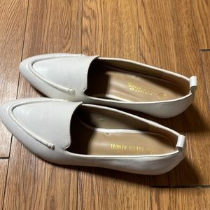 White pointed flats